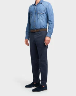 Navy Cotton Chinos