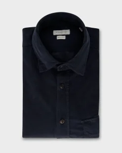 Navy Cotton Cord Shirt