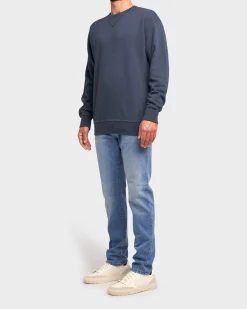 Navy Cotton Fleece Sweater