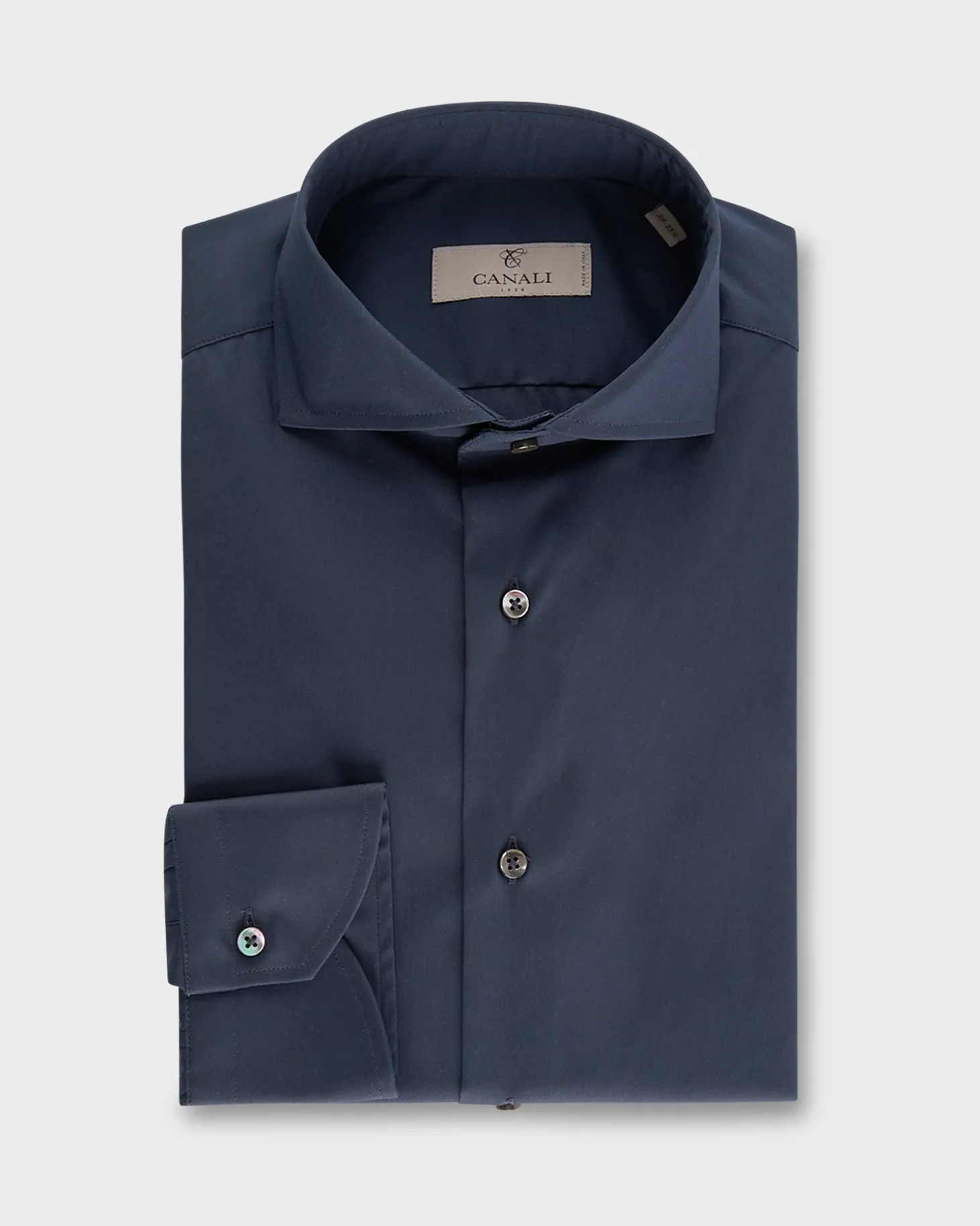 Navy Cotton Stretch Modern Fit Shirt