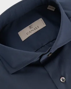 Navy Cotton Stretch Modern Fit Shirt