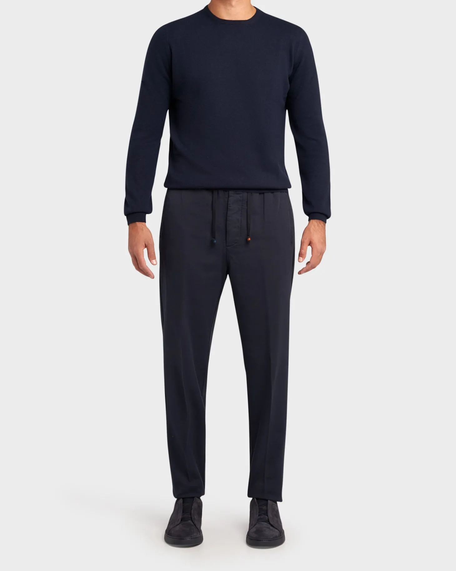 Navy Cotton Twill Chinos