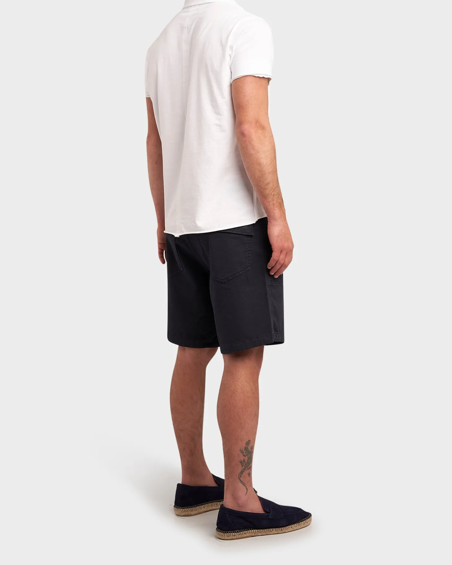 Navy Cotton Twill Mason Shorts