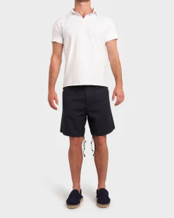 Navy Cotton Twill Mason Shorts