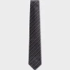 Navy Maroon And White Diagonal Stripe Tie