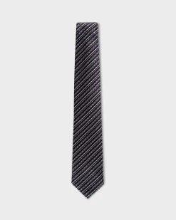 Navy Maroon And White Diagonal Stripe Tie