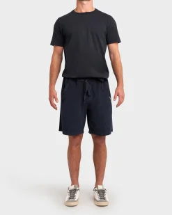 Navy Mini Corderoy Cotton Stretch Shorts