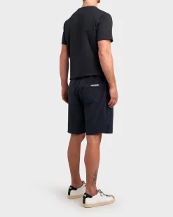 Navy Mini Corderoy Cotton Stretch Shorts