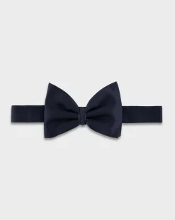 Navy Silk Bow Tie