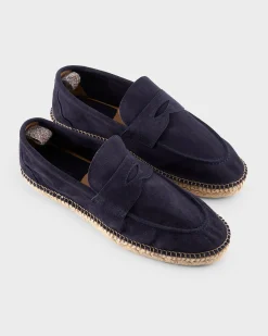Navy Suede Espadrilles