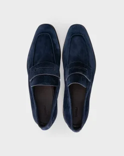 Navy Suede L'Asola Loafers