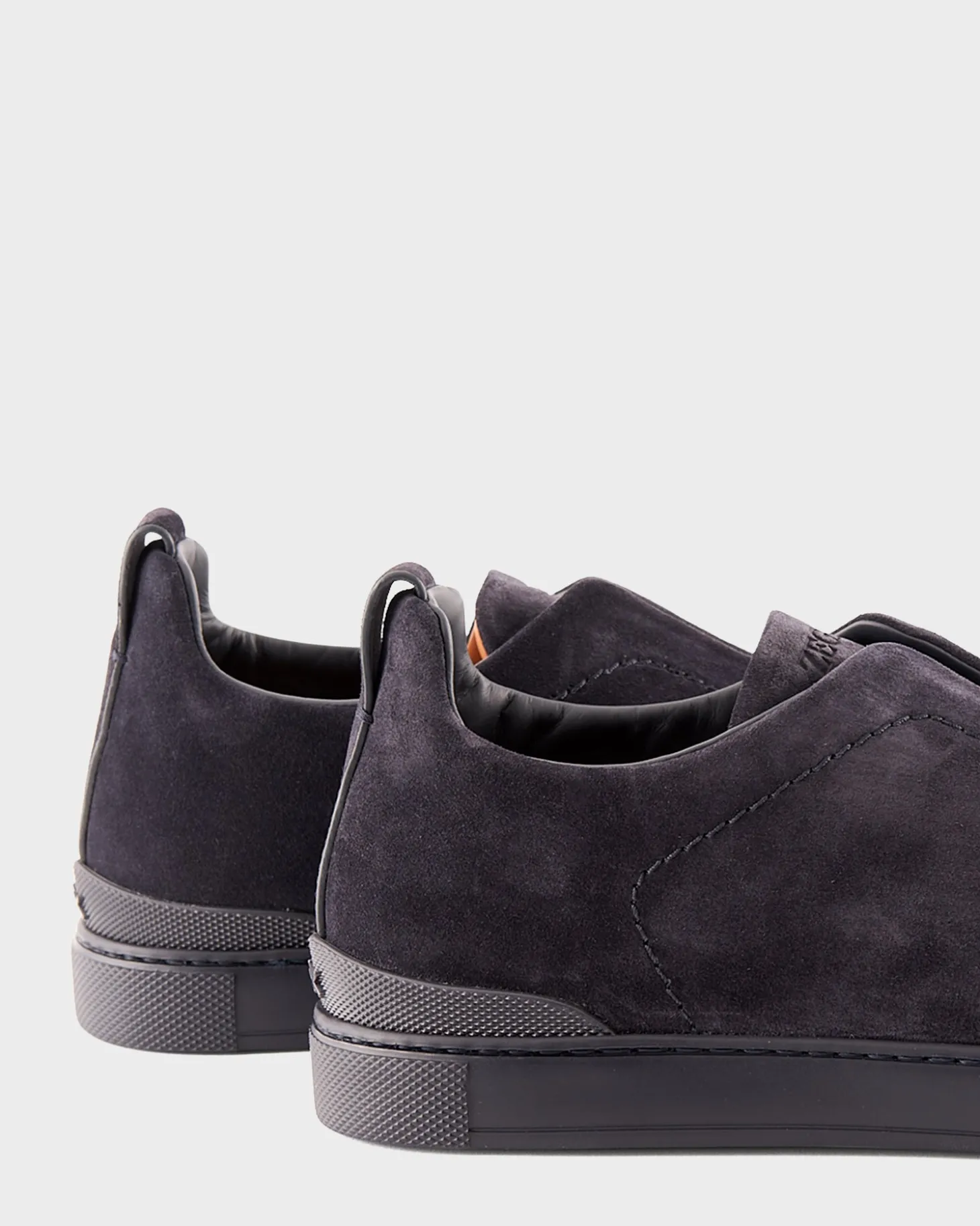 Navy Suede Triple Stitch Sneakers