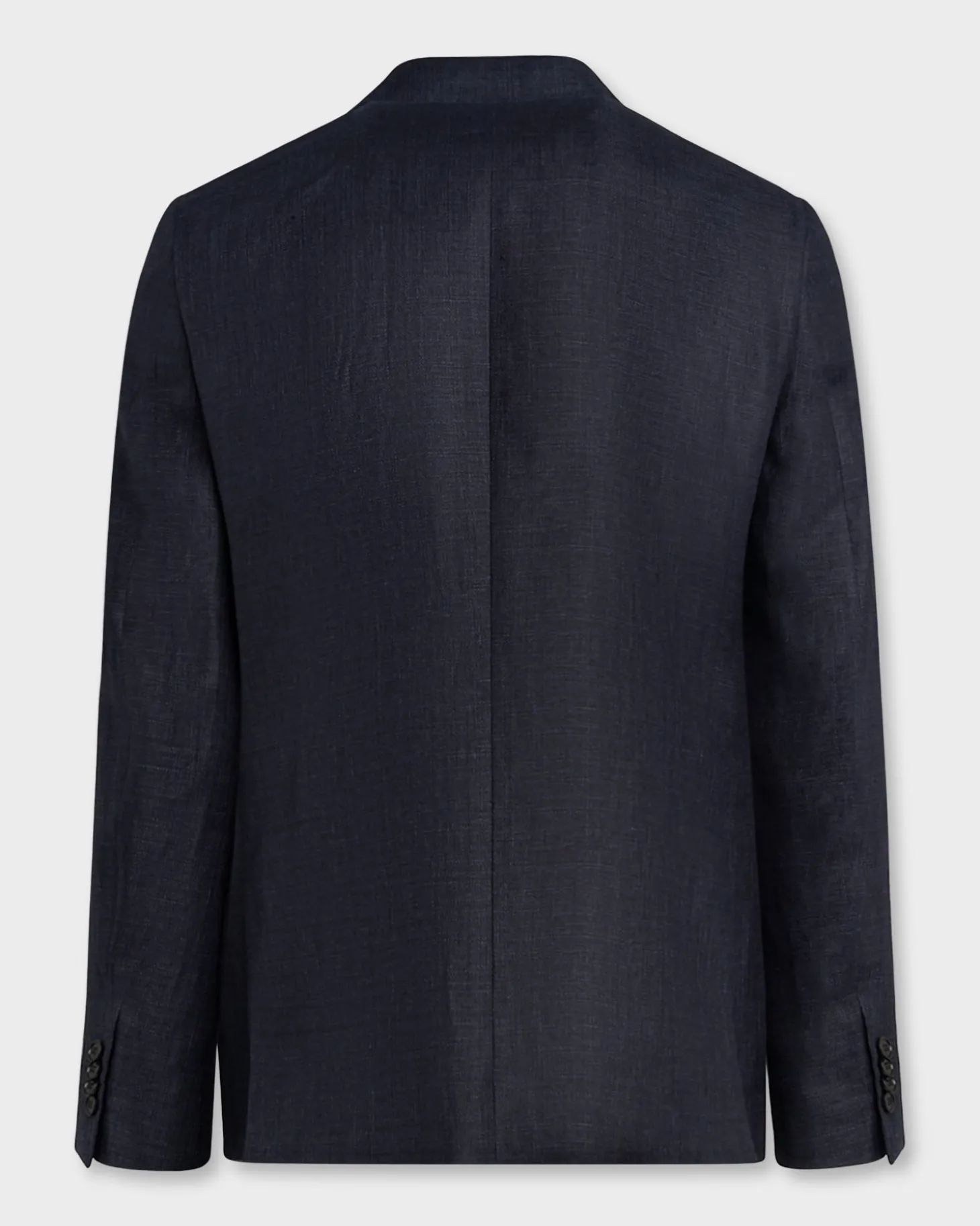 Navy Textured Linen Wool Sports Jacket