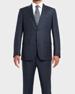 Navy Tonal Prince Of Wales Check Wool Suit