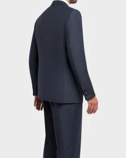 Navy Tonal Prince Of Wales Check Wool Suit