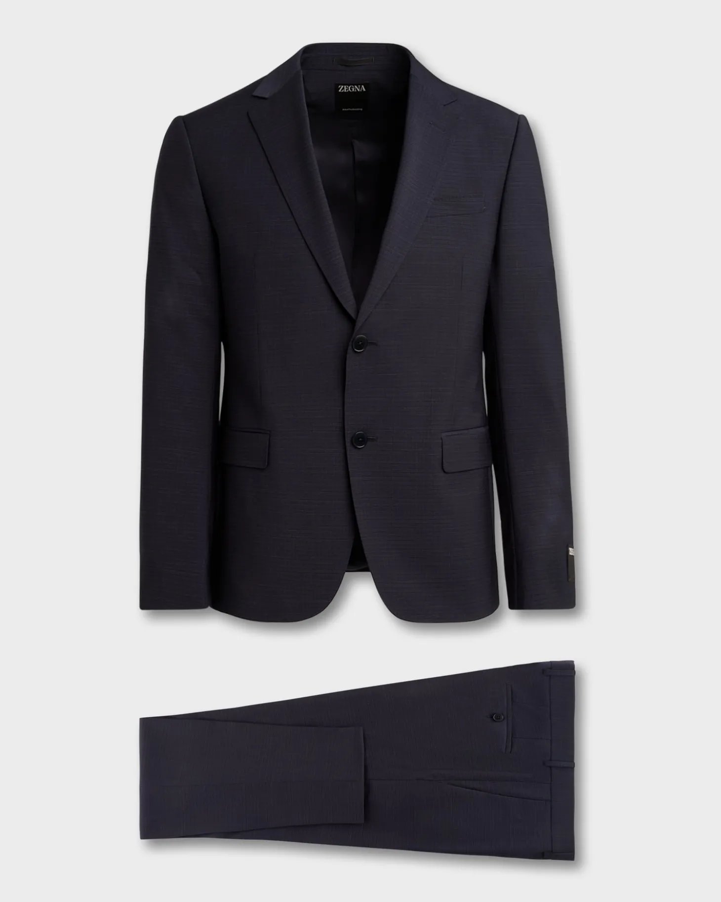 Navy With Beige Overcheck Drop 8 Suit