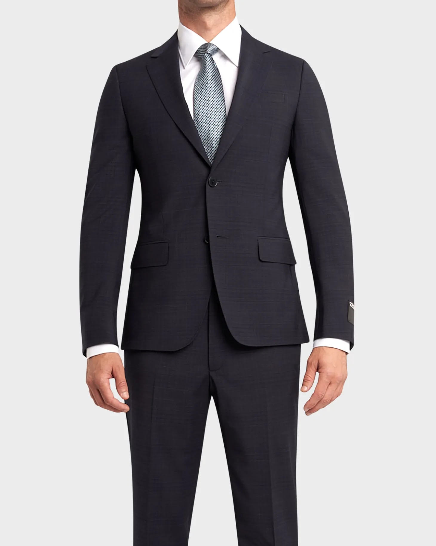 Navy With Beige Overcheck Drop 8 Suit