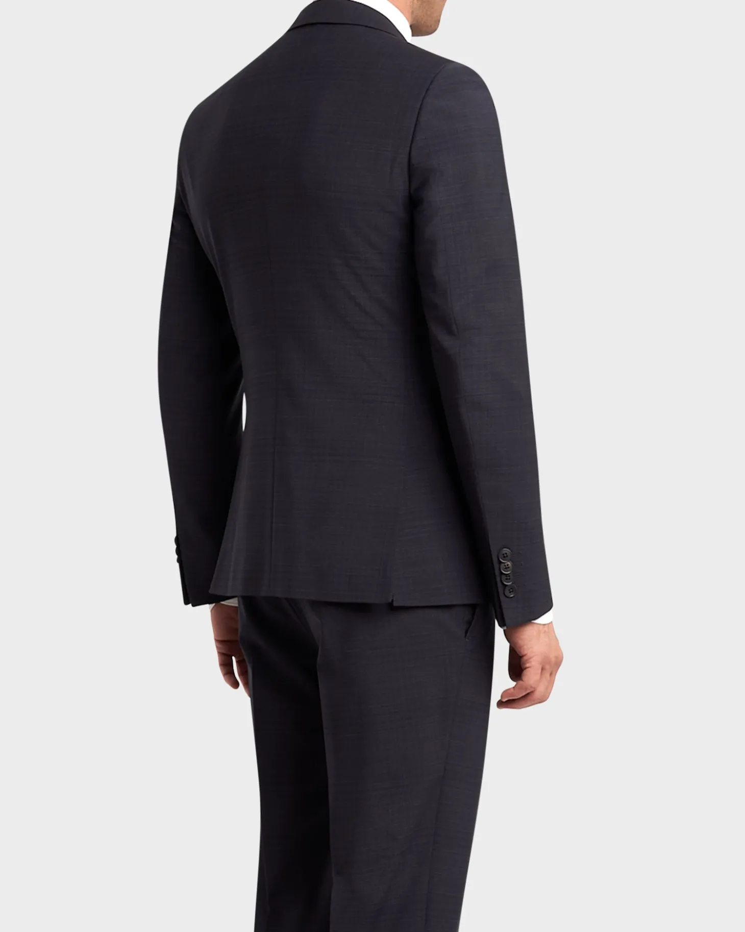 Navy With Beige Overcheck Drop 8 Suit