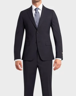 Navy With Self Check Pattern Drop 8 Suit