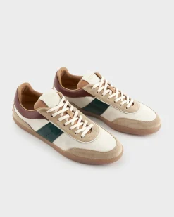 Off White Blue Brown Tabs Sneakers