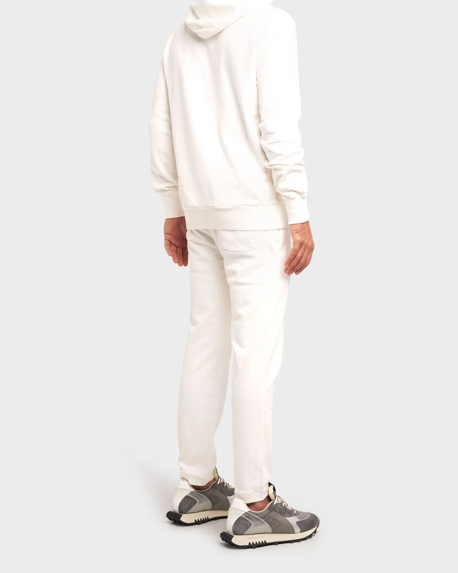 Off White Cotton Cashmere Hoodie