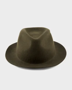 Olive Green Wool Fedora