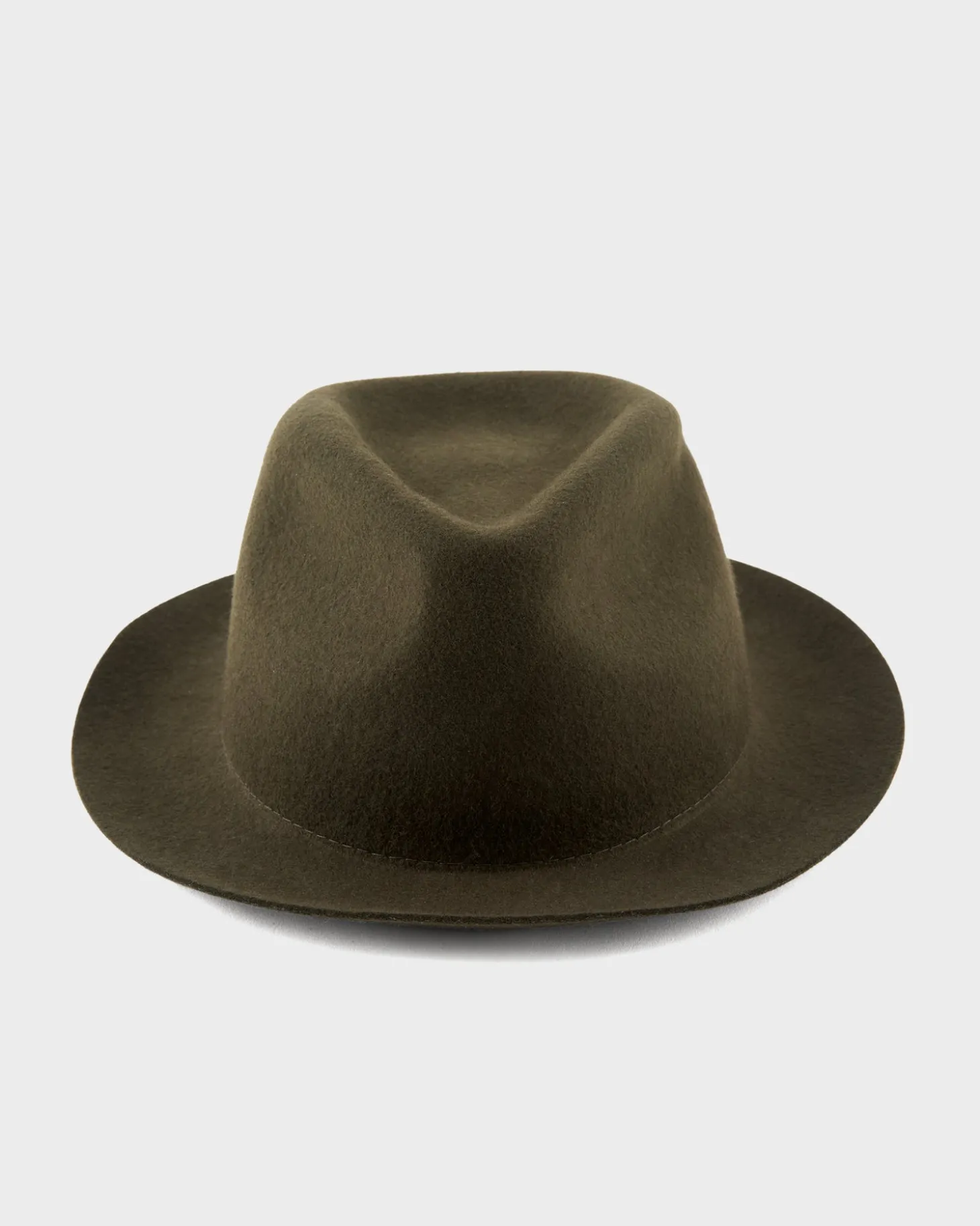 Olive Green Wool Fedora