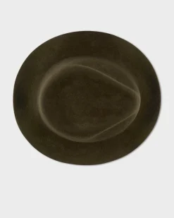 Olive Green Wool Fedora