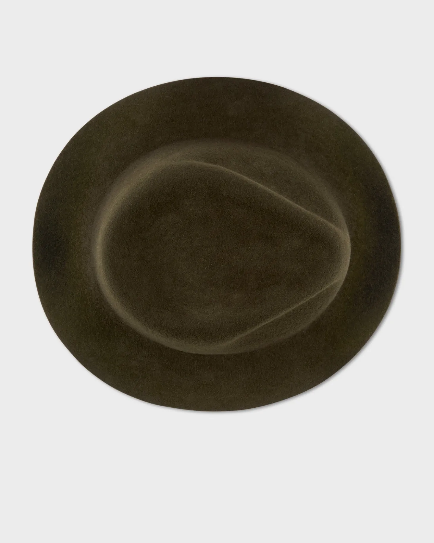 Olive Green Wool Fedora
