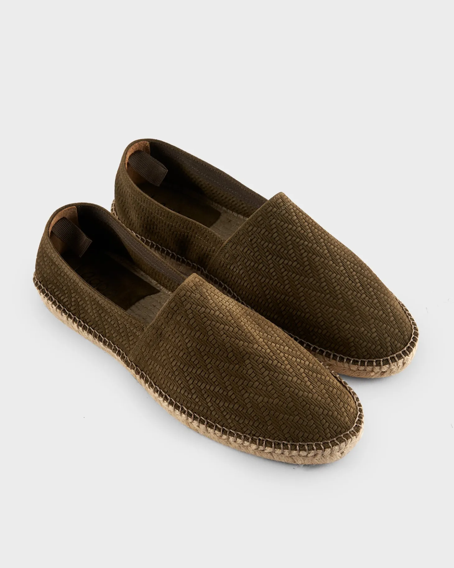 Olive Intreccio Suede Espadrilles