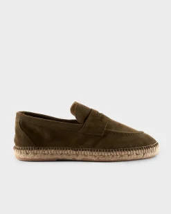 Olive Suede Espadrilles