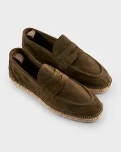 Olive Suede Espadrilles