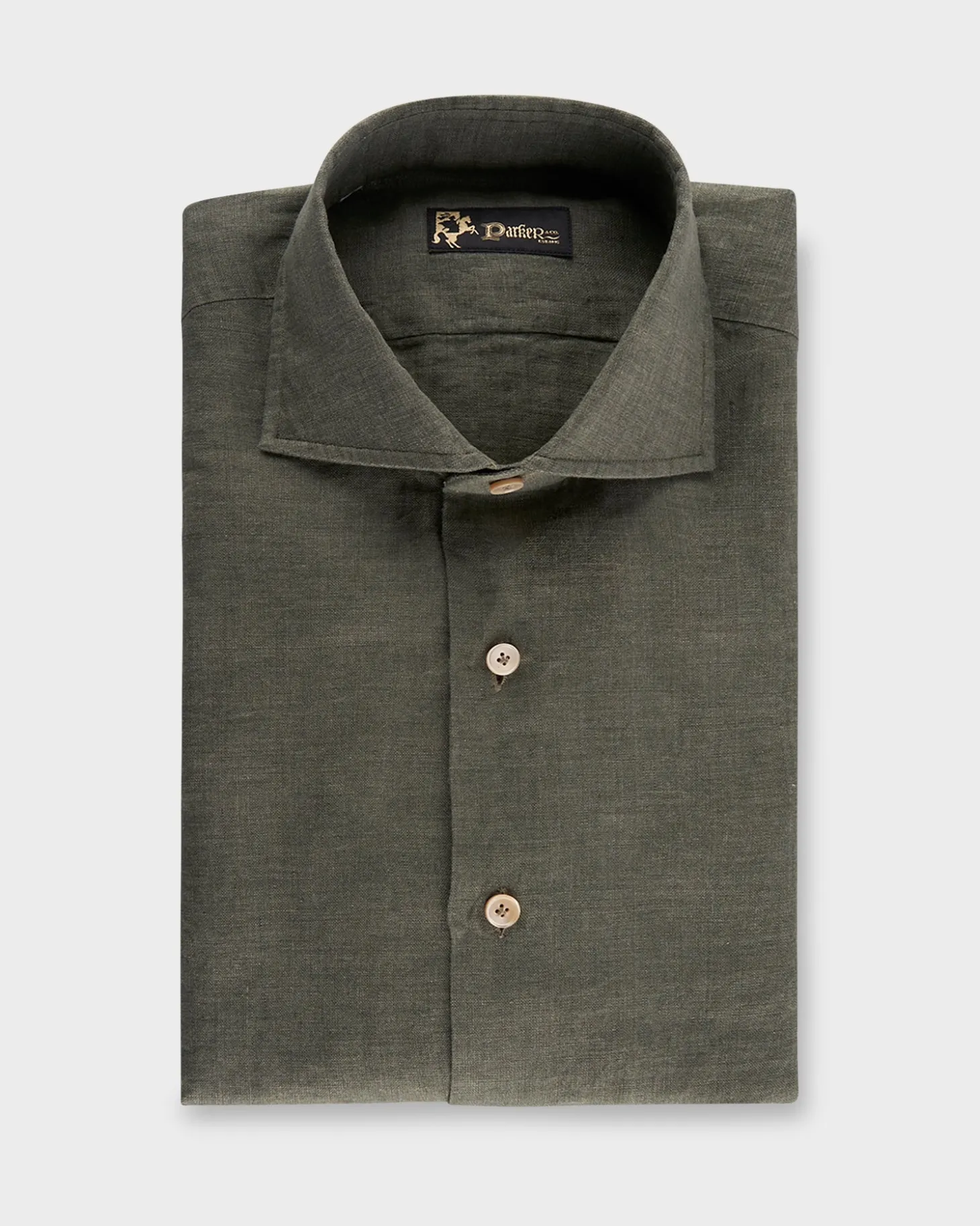Olive Washed Linen Shirt