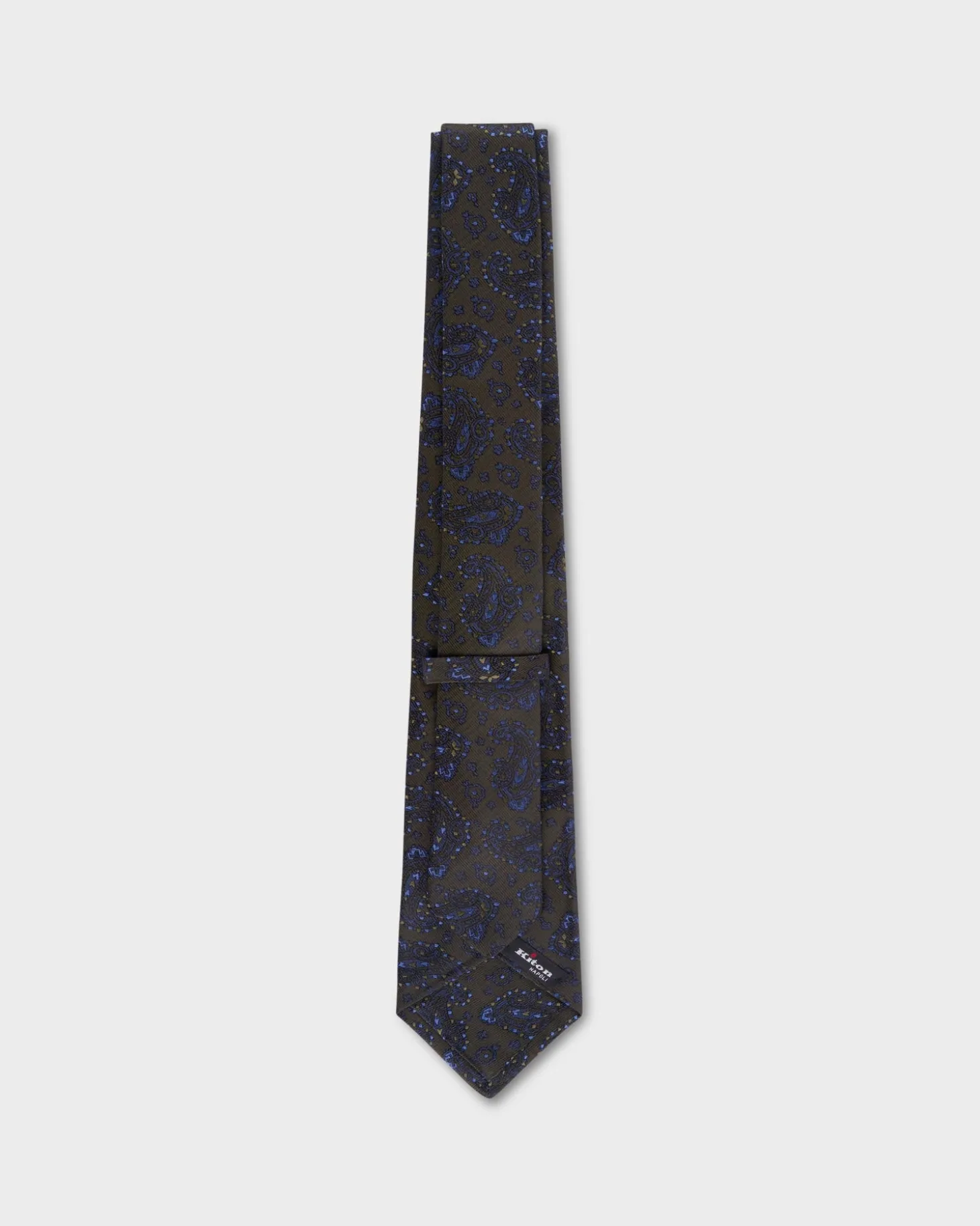 Olive With Blue Paisley Tie