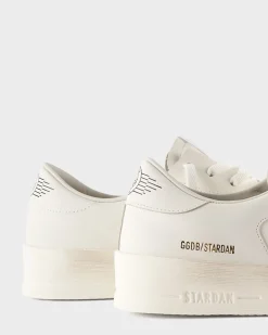 Optic White Stardan Leather Sneakers