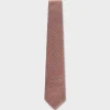 Orange And Blue Plane Pattern Silk Tie