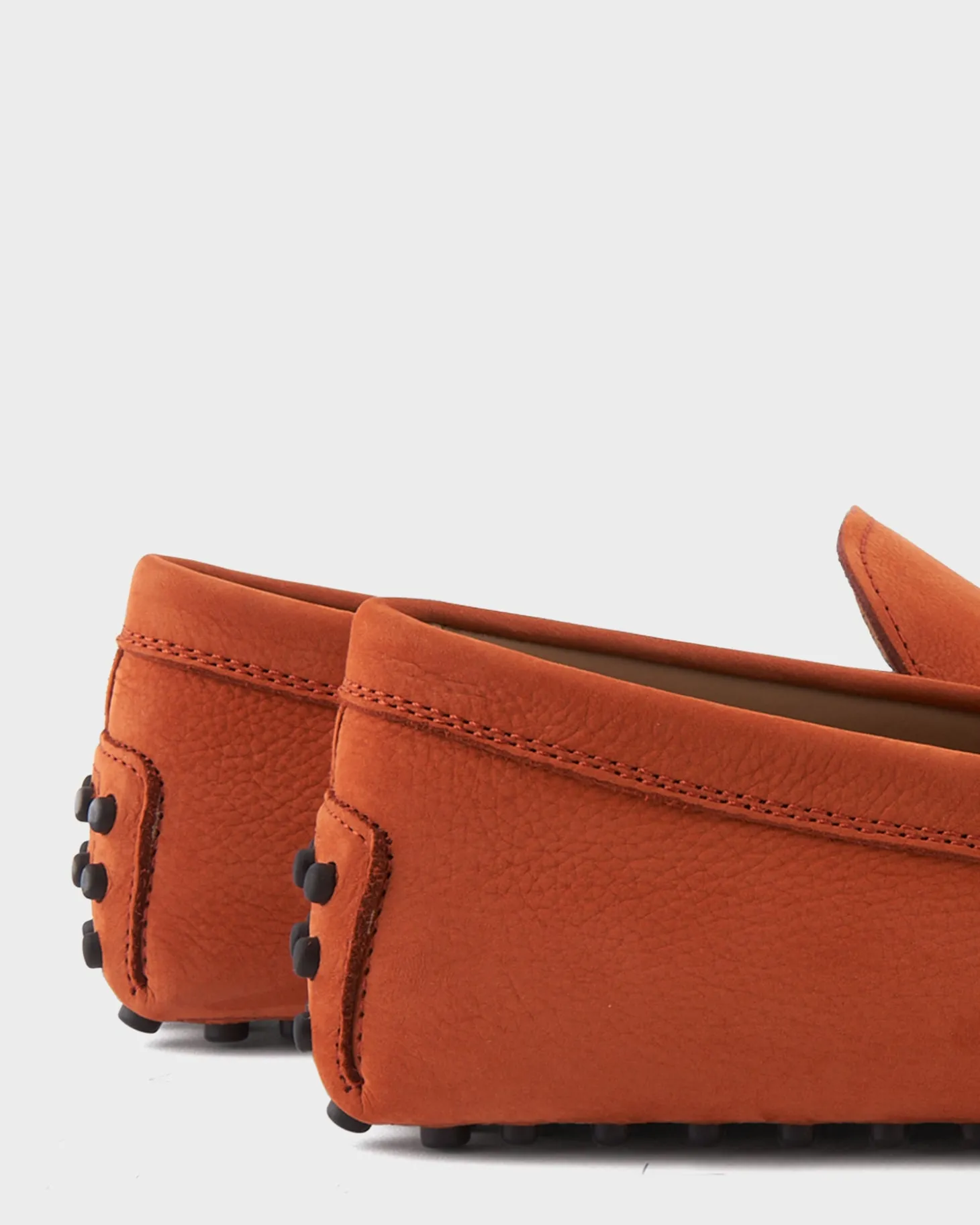 Orange Gommino Nubuck Driving Shoes