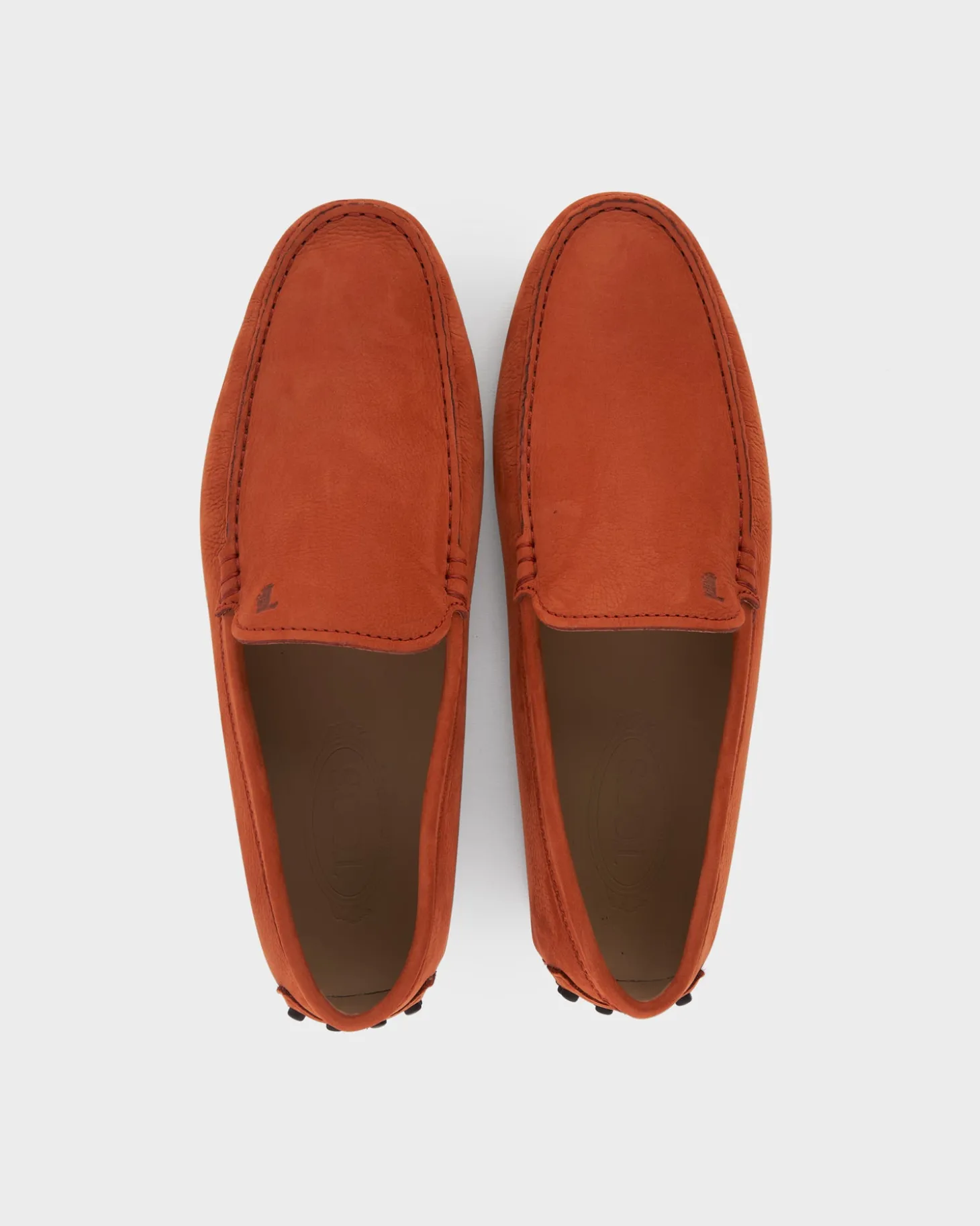 Orange Gommino Nubuck Driving Shoes