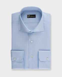 Pale Blue Cotton Poplin Shirt