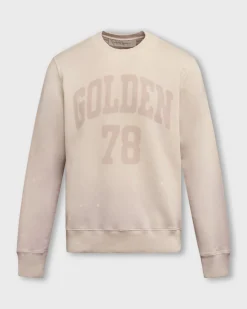 Pale Pink Distressed Golden Sweater