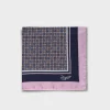 Pink And Blue Floral Pocket Square