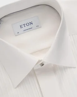 Plisse White Dinner Shirt