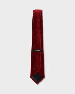 Red And Black Square Pattern Tie