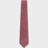 Red And White Plane Pattern Silk Tie