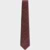 Red Black And White Mini Triangular Pattern Silk Tie