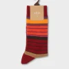 Red Multi Striped Socks