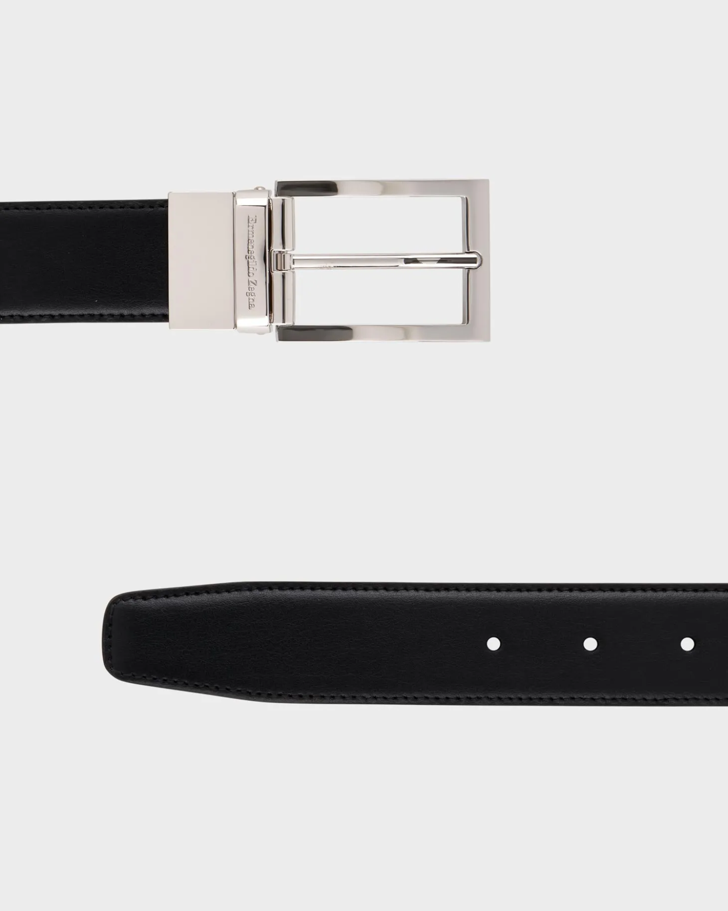 Reversible Silver Buckle Belt