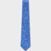 Royal Blue And White Abstract Pattern Silk Tie