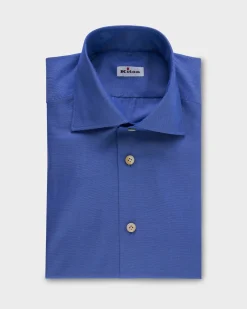 Royal Blue Oxford Weave Cotton Shirt