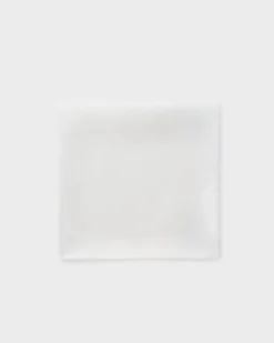 Sheer White Silk Pocket Square